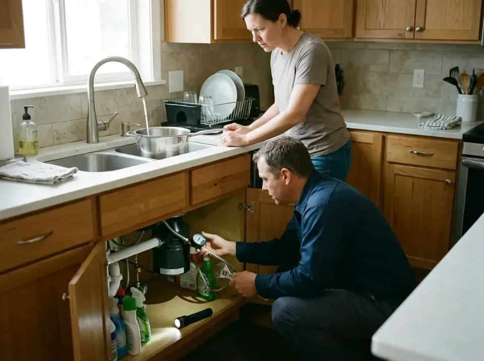 Kitchen Sink — Residential — Kitchen Sink, Faucet, Garbage Disposal, Residential, Plumbing